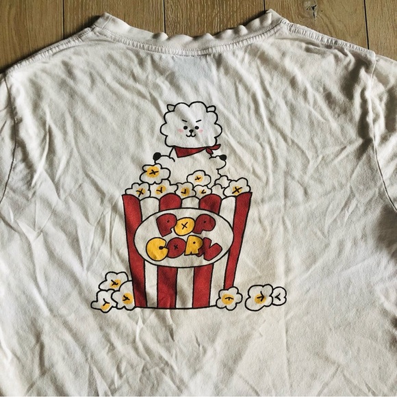 BT21 RJ Jin Official Merch Pop Corn T Shirt Size M BTS - Picture 5 of 9